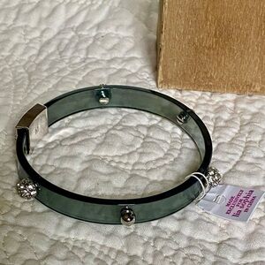 Lia Sophia Glazed Licorice Lucite Bangle Bracelet